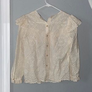 Love shack fancy lace blouse